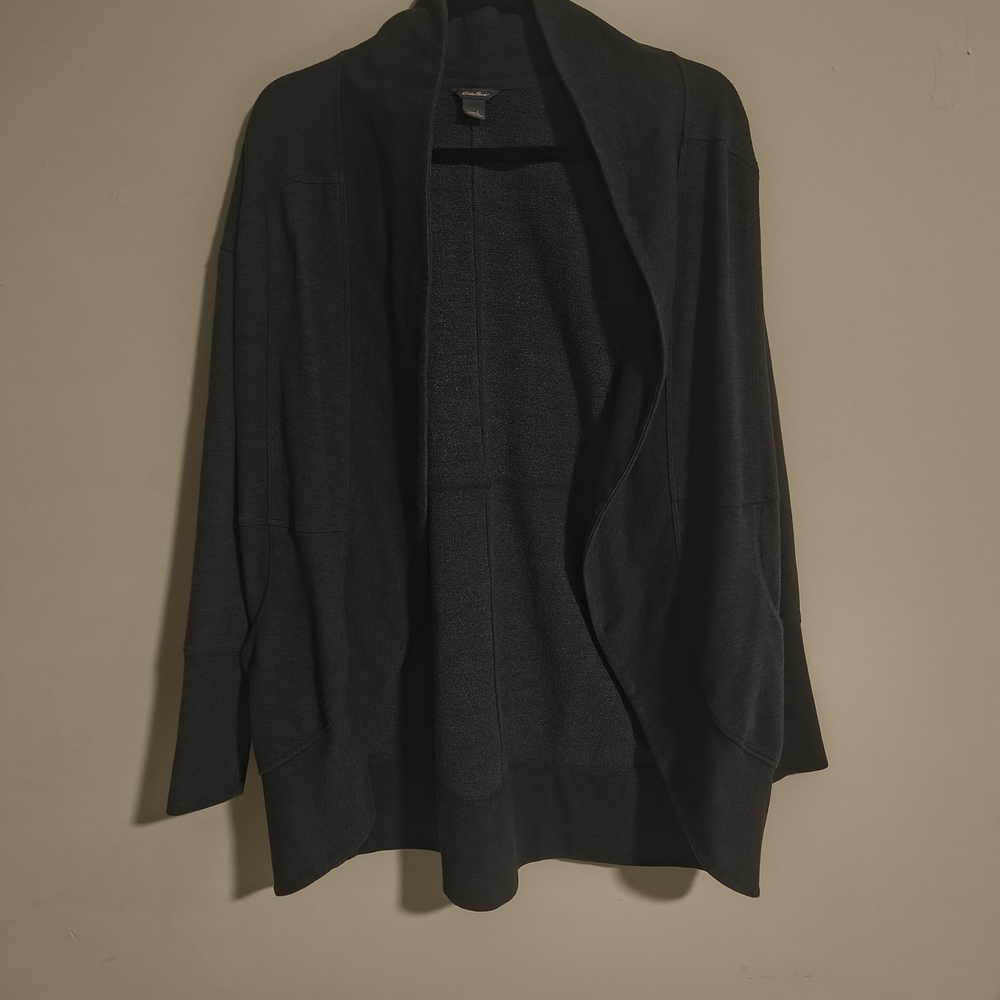 Eddie Bauer Charcoal Knit Cardigan